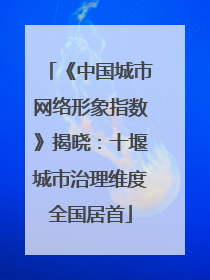《中国城市网络形象指数》揭晓：十堰城市治理维度全国居首