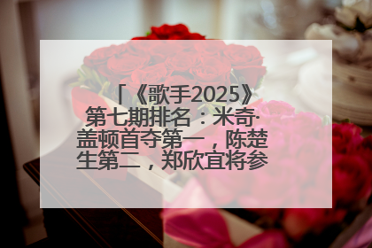 《歌手2025》第七期排名：米奇·盖顿首夺第一，陈楚生第二，郑欣宜将参加下一轮张榜赛