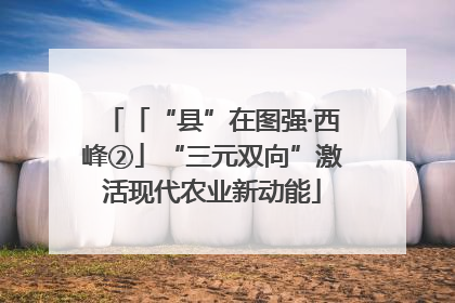 「“县”在图强·西峰②」“三元双向”激活现代农业新动能