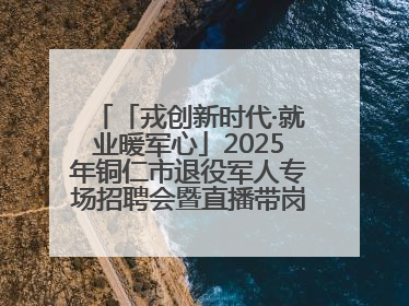 「戎创新时代·就业暖军心」2025年铜仁市退役军人专场招聘会暨直播带岗活动顺利举行