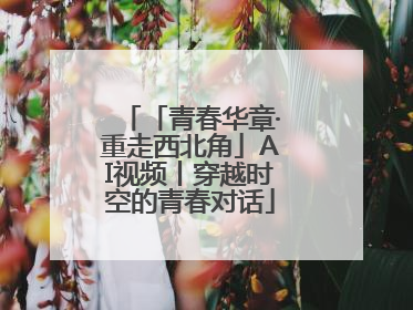「青春华章·重走西北角」AI视频丨穿越时空的青春对话