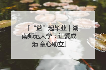 “益”起毕业｜湖南师范大学：让爱成炬 童心助立