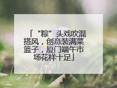 “粽”头戏吹混搭风，创意装满菜篮子，厦门端午市场花样十足