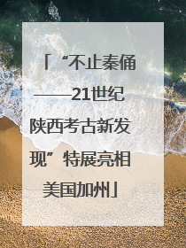 “不止秦俑——21世纪陕西考古新发现”特展亮相美国加州