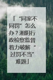 “同案不同罚”怎么办？湘阴行政检察监督着力破解“过罚不当”难题