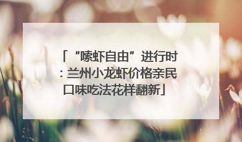 “嗦虾自由”进行时：兰州小龙虾价格亲民口味吃法花样翻新