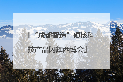 “成都智造”硬核科技产品闪耀西博会