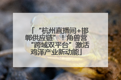 “杭州直播间+邯郸供应链”！角兽营“跨域双平台”激活鸡泽产业新动能