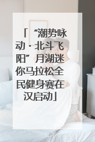 “潮势咏动・北斗飞阳”月湖迷你马拉松全民健身赛在汉启动