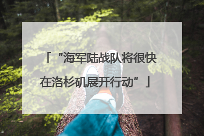 “海军陆战队将很快在洛杉矶展开行动”