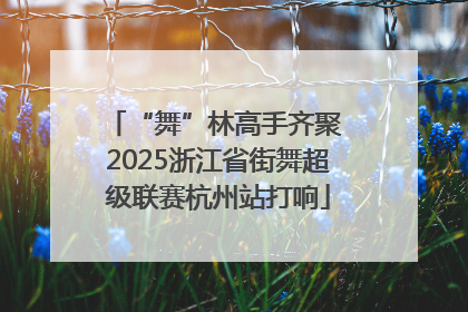 “舞”林高手齐聚 2025浙江省街舞超级联赛杭州站打响