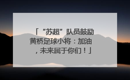 “苏超”队员鼓励黄桥足球小将：加油，未来属于你们！