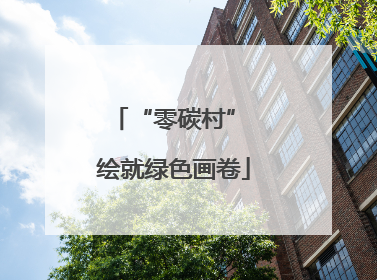 “零碳村” 绘就绿色画卷
