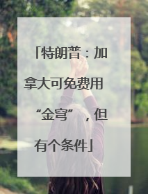 特朗普：加拿大可免费用“金穹”，但有个条件