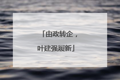 由政转企，叶建强履新