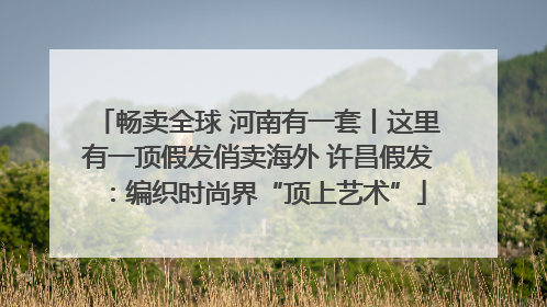畅卖全球 河南有一套丨这里有一顶假发俏卖海外 许昌假发：编织时尚界“顶上艺术”