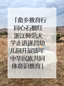 畲乡教育行 同心石榴红 浙江师范大学走进遂昌幼儿园开展铸牢中华民族共同体意识教育