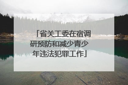 省关工委在宿调研预防和减少青少年违法犯罪工作
