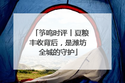 筝鸣时评丨夏粮丰收背后，是潍坊全城的守护