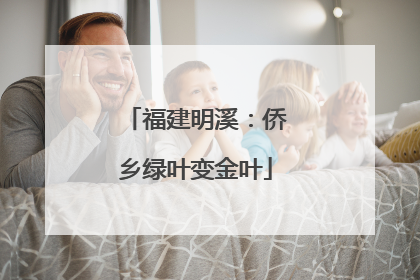 福建明溪：侨乡绿叶变金叶