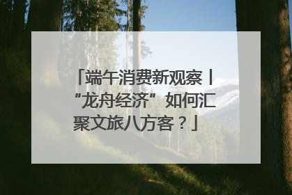 端午消费新观察丨“龙舟经济”如何汇聚文旅八方客？