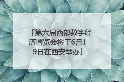 第六届西部数字经济博览会将于6月19日在西安举办