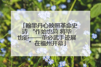 翰墨丹心映照革命史诗 “作始也简 将毕也钜——董必武手迹展”在福州开幕