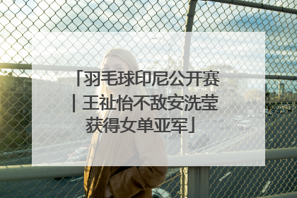 羽毛球印尼公开赛｜王祉怡不敌安洗莹 获得女单亚军