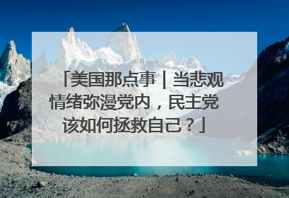 美国那点事｜当悲观情绪弥漫党内，民主党该如何拯救自己？