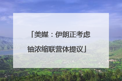 美媒：伊朗正考虑铀浓缩联营体提议