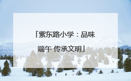 紫东路小学：品味端午 传承文明