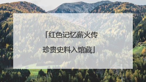 红色记忆薪火传 珍贵史料入馆藏