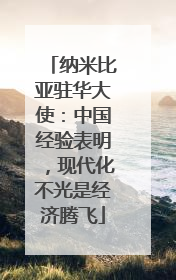 纳米比亚驻华大使：中国经验表明，现代化不光是经济腾飞