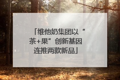 维他奶集团以“茶+果”创新基因连推两款新品