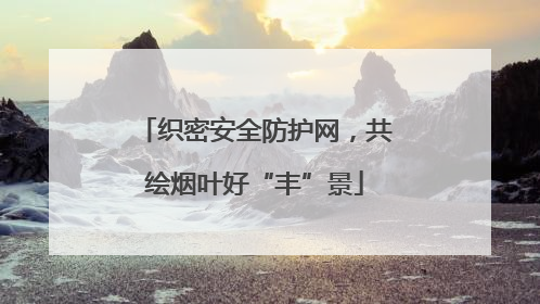 织密安全防护网，共绘烟叶好“丰”景