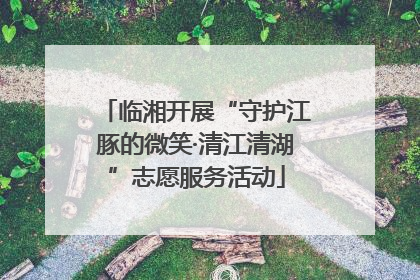 临湘开展“守护江豚的微笑·清江清湖”志愿服务活动