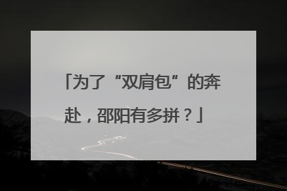 为了“双肩包”的奔赴，邵阳有多拼？