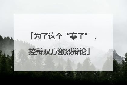 为了这个“案子”，控辩双方激烈辩论