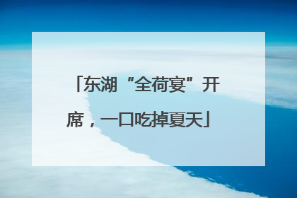 东湖“全荷宴”开席，一口吃掉夏天
