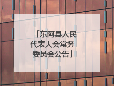 东阿县人民代表大会常务委员会公告