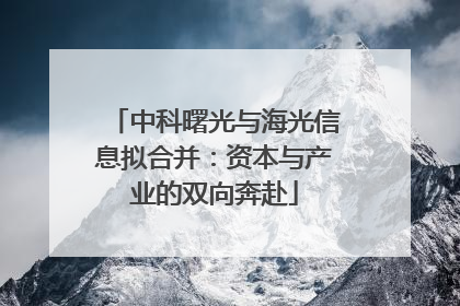 中科曙光与海光信息拟合并：资本与产业的双向奔赴