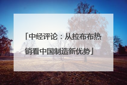 中经评论：从拉布布热销看中国制造新优势