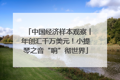 中国经济样本观察丨年创汇千万美元！小提琴之音“响”彻世界