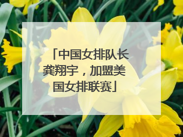中国女排队长龚翔宇，加盟美国女排联赛