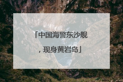 中国海警东沙舰，现身黄岩岛