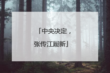中央决定，张传江履新