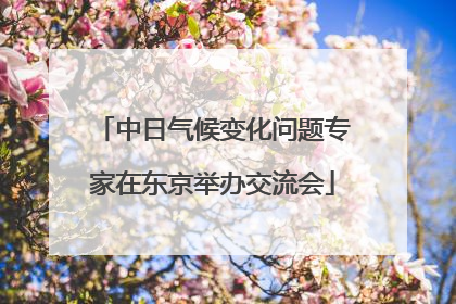 中日气候变化问题专家在东京举办交流会