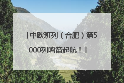 中欧班列（合肥）第5000列鸣笛起航！