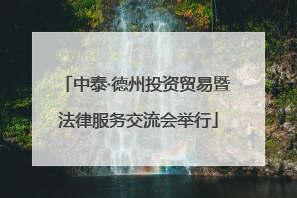 中泰·德州投资贸易暨法律服务交流会举行