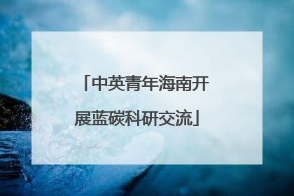 中英青年海南开展蓝碳科研交流